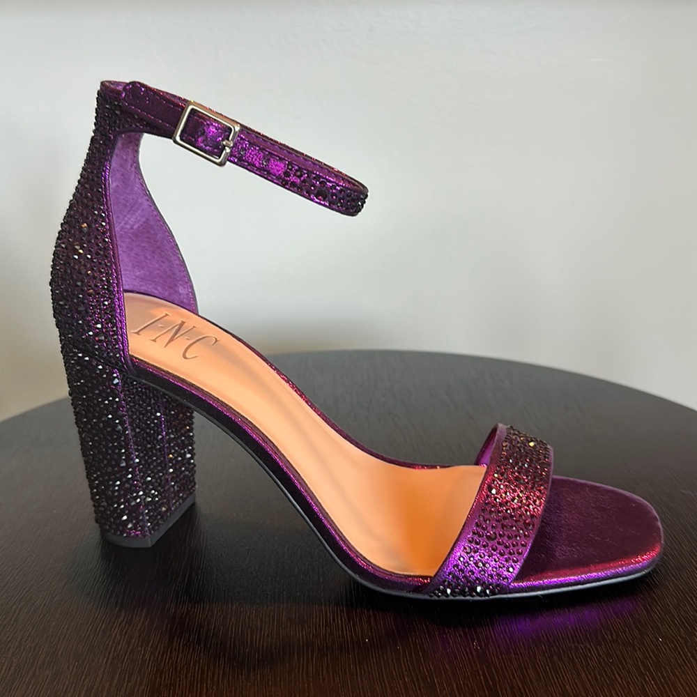 Rare! INC Lexini Two-piece Purple Crystal Sandals